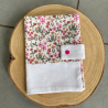 Protège carnet de santé Blanc/Fleurs