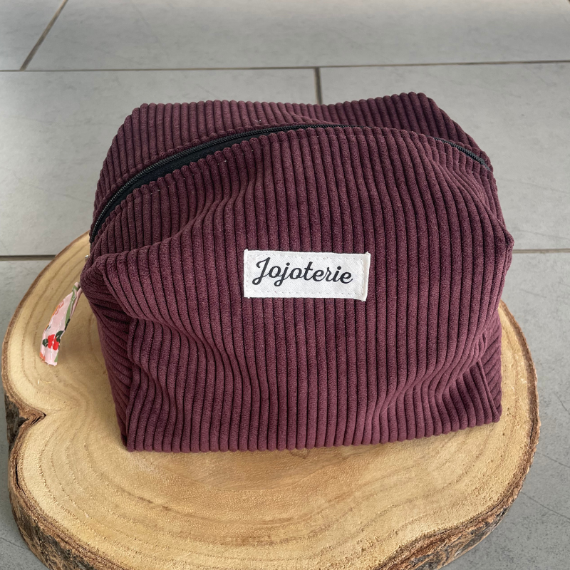 Trousse de toilette Bordeaux/Fleurs