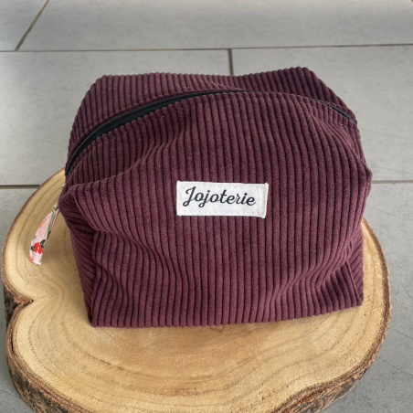 Trousse de toilette Bordeaux/Fleurs