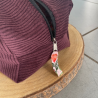 Trousse de toilette Bordeaux/Fleurs
