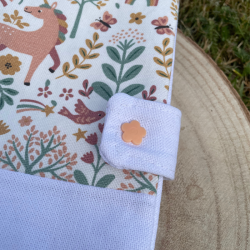 Protège carnet de santé Blanc/Licorne