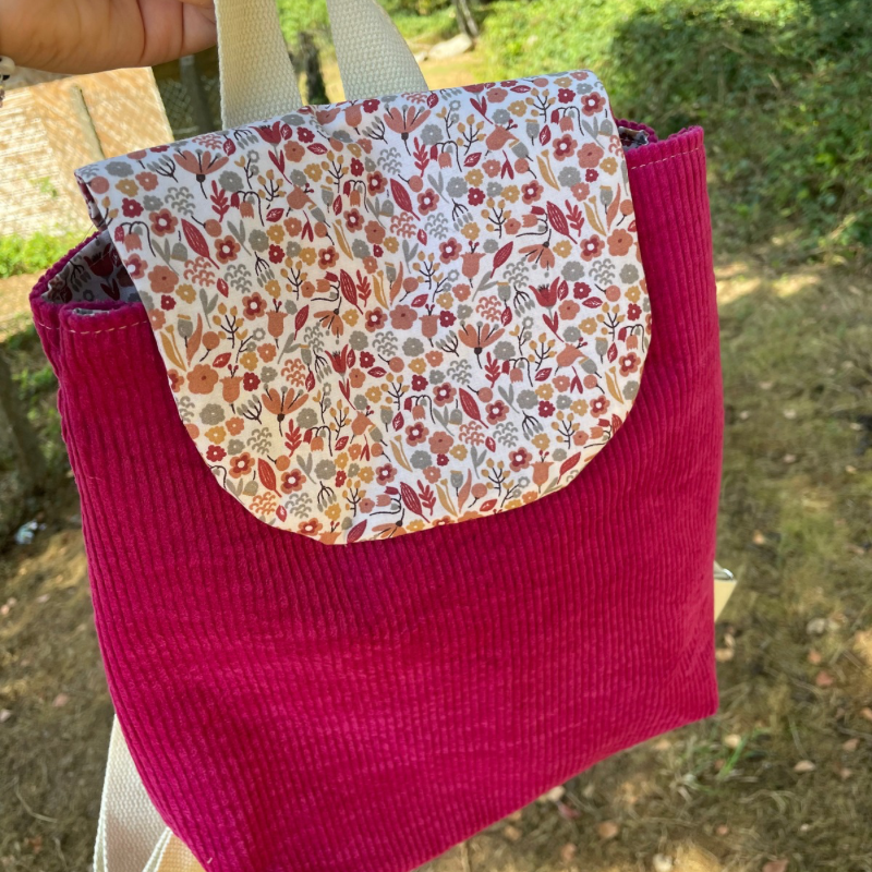 Sac à Dos Rouge Fleuris