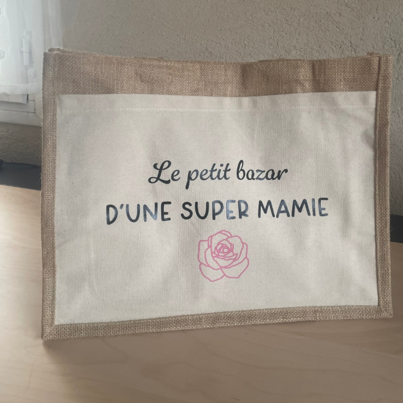 Sac en Jute Fête des Grands-mères