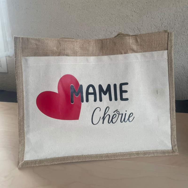 Sac en jute, Mamie chérie