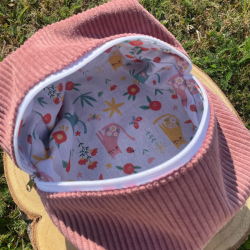 Trousse de toilette rose/chat